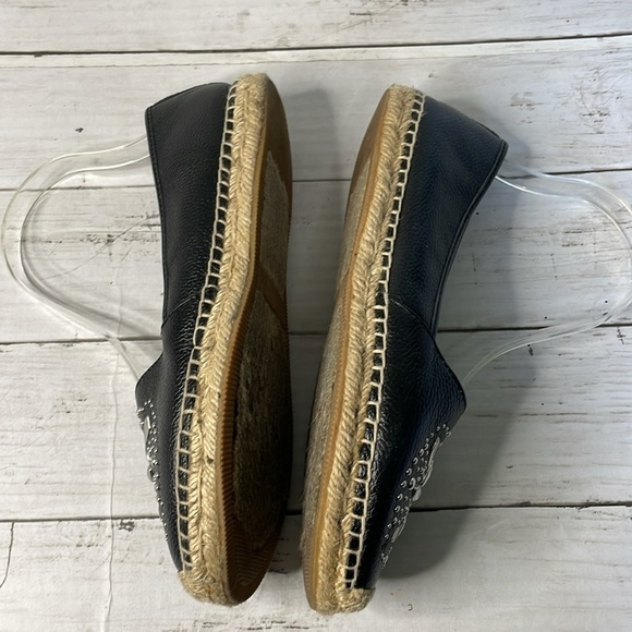 Brighton Black Leather Silver Studded Jett Espadrilles - Picture 6 of 11